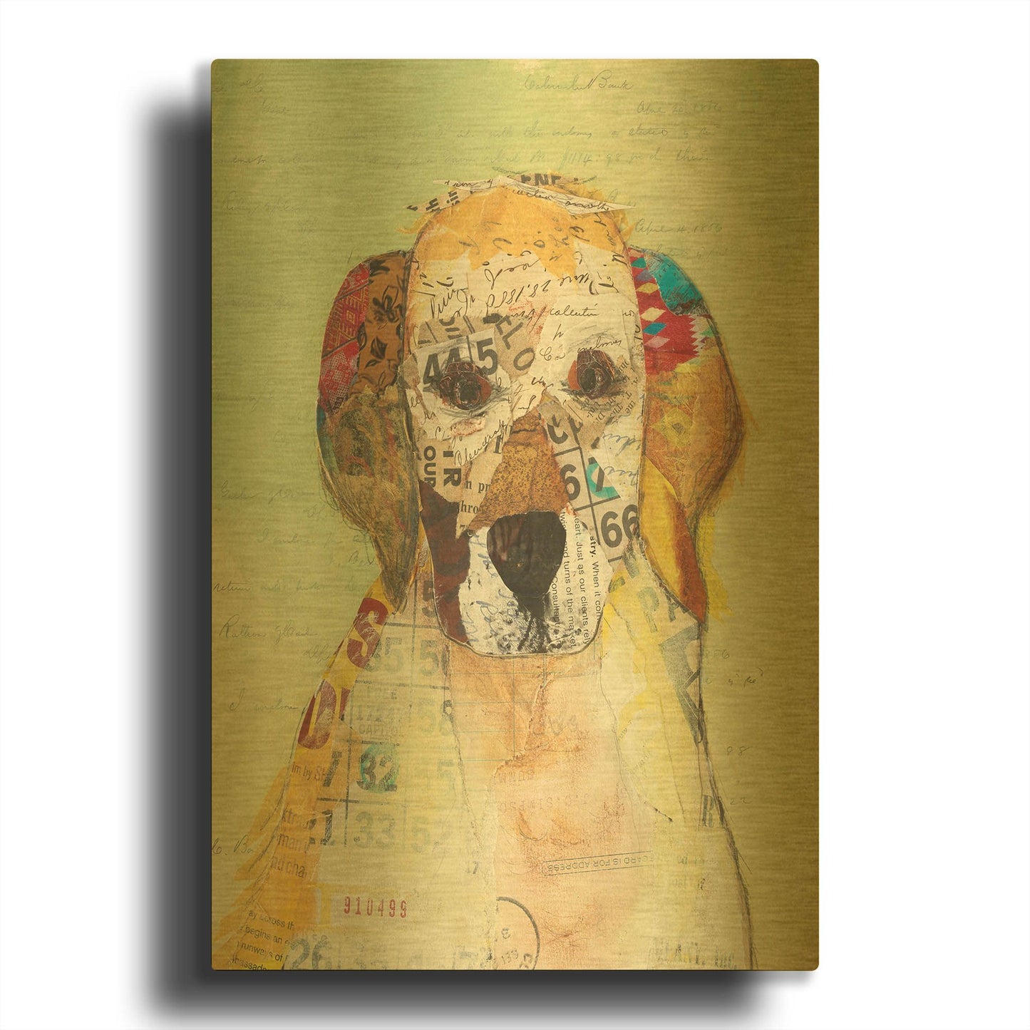 'Wanna Play I' By Courtney Prahl Gold Metal Wall Art