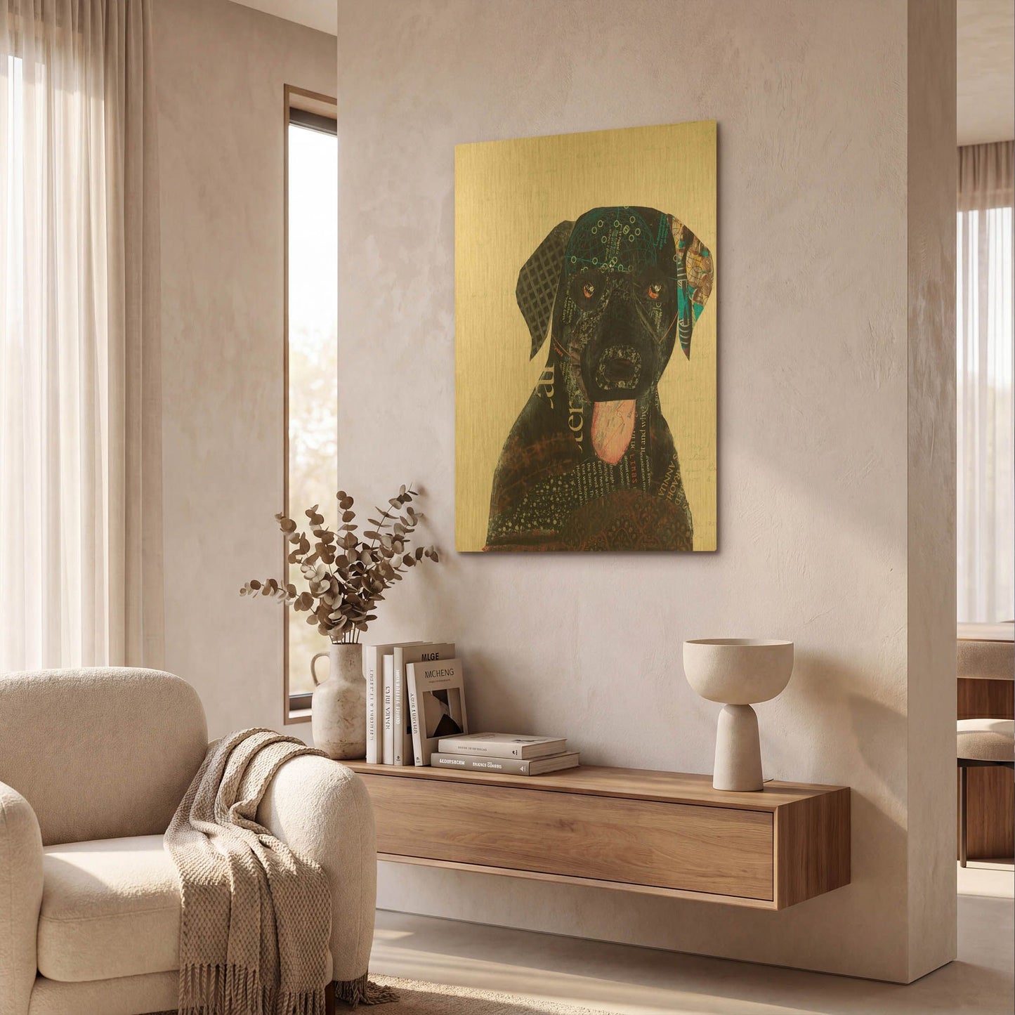 'Wanna Play IV' By Courtney Prahl Gold Metal Wall Art
