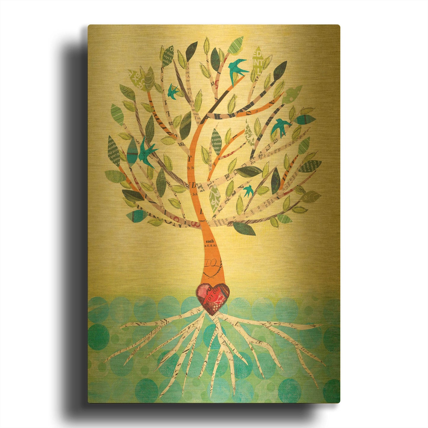 'Tree of Life II' By Courtney Prahl Gold Metal Wall Art