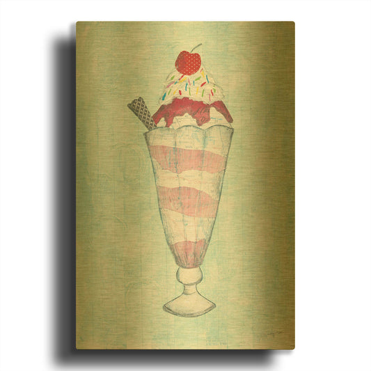 'Sundae Delight I' By Courtney Prahl Gold Metal Wall Art