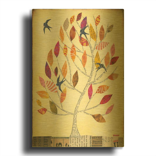 'The Seasons III' By Courtney Prahl Gold Metal Wall Art