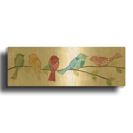 'Catching Up I' By Courtney Prahl Gold Metal Wall Art