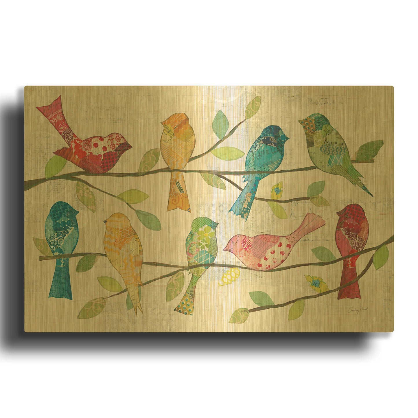 'Catching Up VI' By Courtney Prahl Gold Metal Wall Art