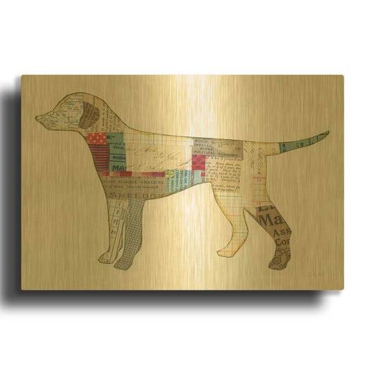 'Good Dog II' By Courtney Prahl Gold Metal Wall Art
