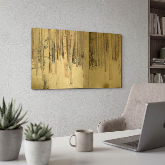 'Warm Winter Light III' By Julia Purinton Gold Metal Wall Art