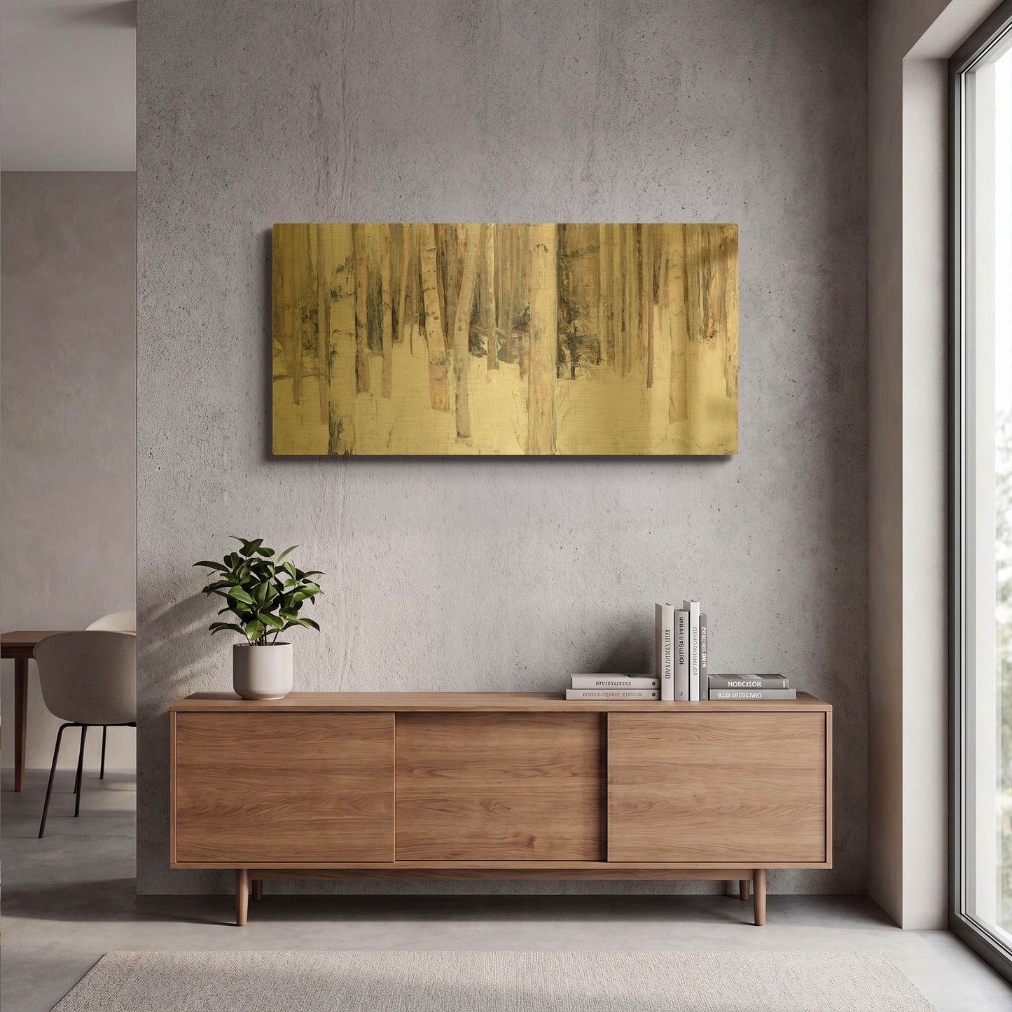 'Warm Winter Light III' By Julia Purinton Gold Metal Wall Art