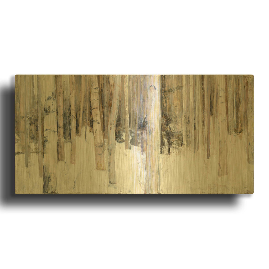 'Warm Winter Light III' By Julia Purinton Gold Metal Wall Art