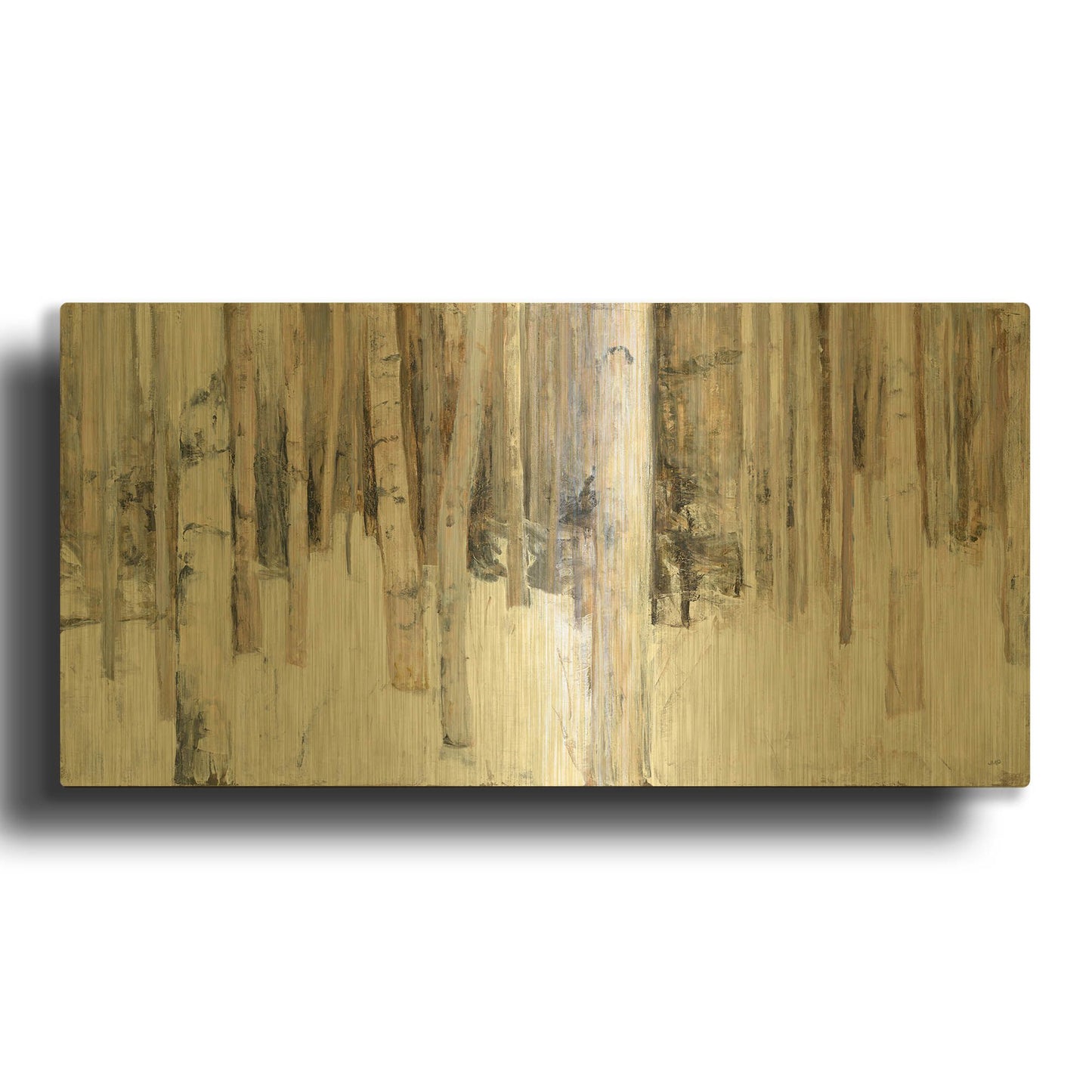 'Warm Winter Light III' By Julia Purinton Gold Metal Wall Art
