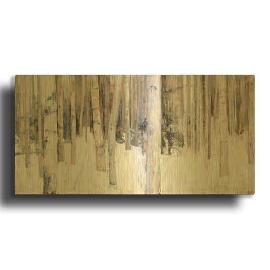 'Warm Winter Light III' By Julia Purinton Gold Metal Wall Art