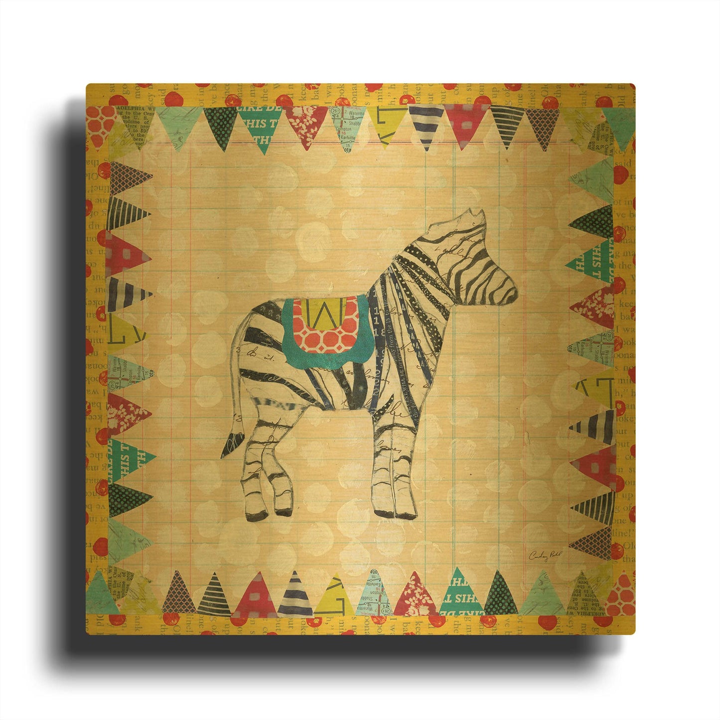 'Circus Fun I' By Courtney Prahl Gold Metal Wall Art