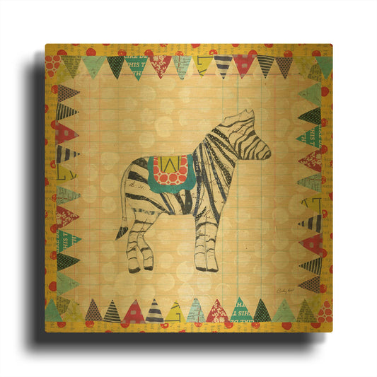 'Circus Fun I' By Courtney Prahl Gold Metal Wall Art
