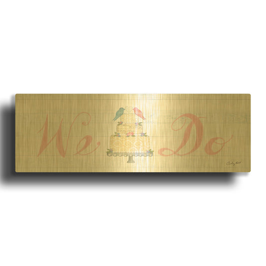 'Lovebirds Sign II' By Courtney Prahl Gold Metal Wall Art