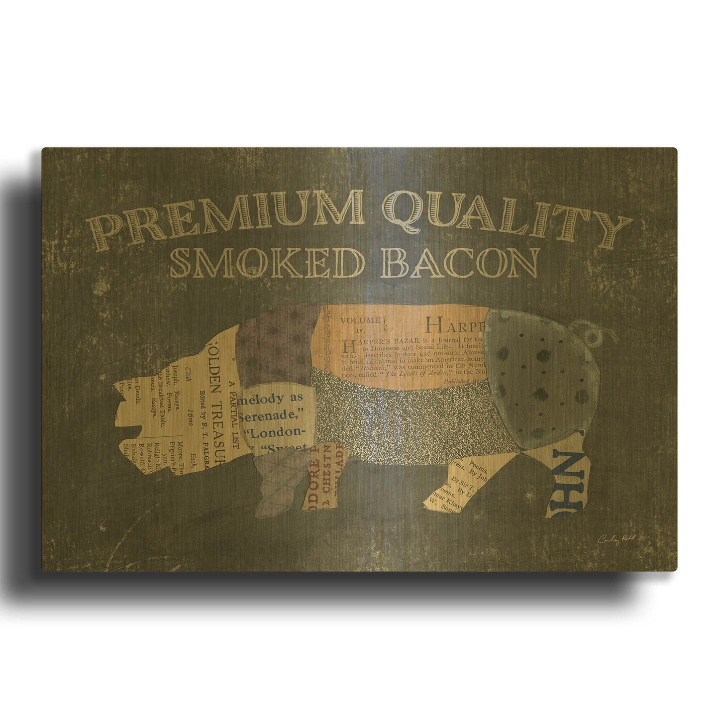 'From the Butcher XII' By Courtney Prahl Gold Metal Wall Art