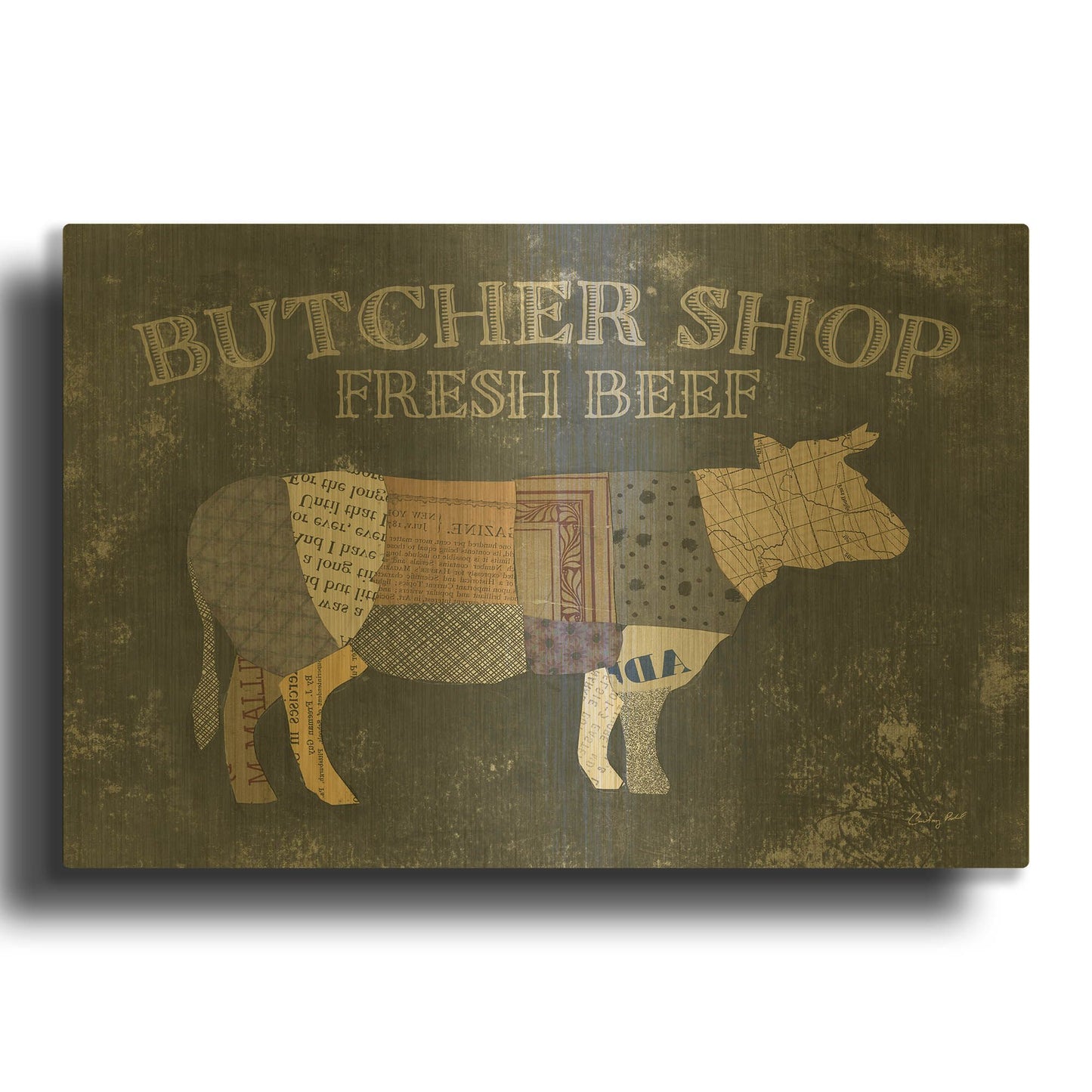 'From the Butcher XIII' By Courtney Prahl Gold Metal Wall Art