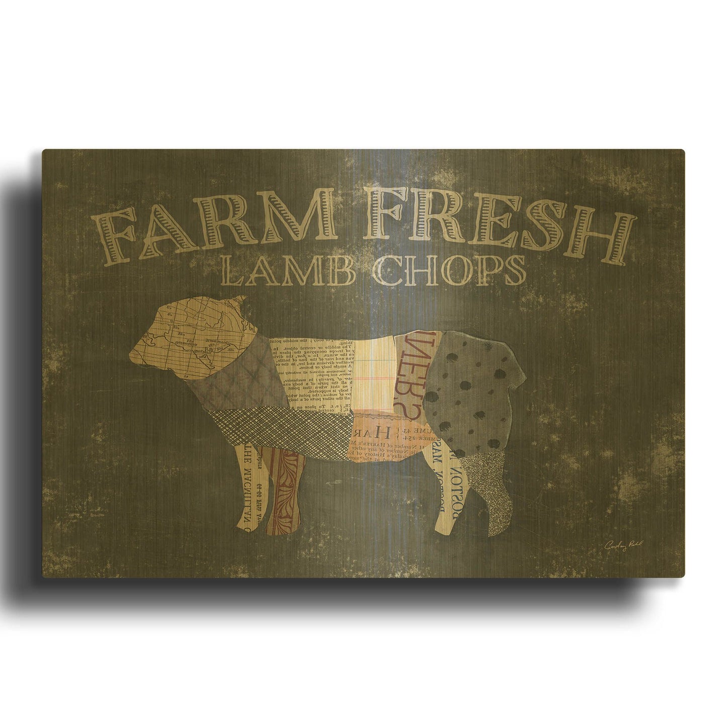 'From the Butcher XIV' By Courtney Prahl Gold Metal Wall Art