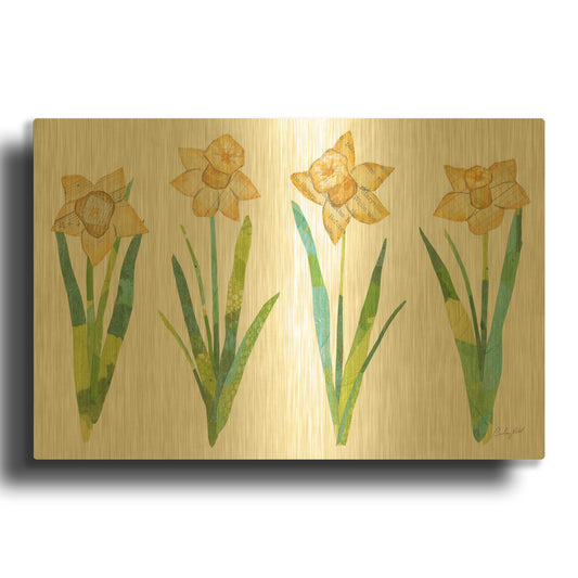 'Spring Has Sprung VII' By Courtney Prahl Gold Metal Wall Art
