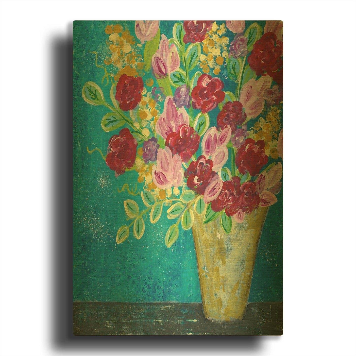 'Bright Summer' By Courtney Prahl Gold Metal Wall Art