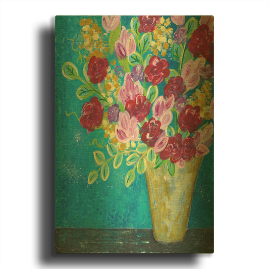 'Bright Summer' By Courtney Prahl Gold Metal Wall Art