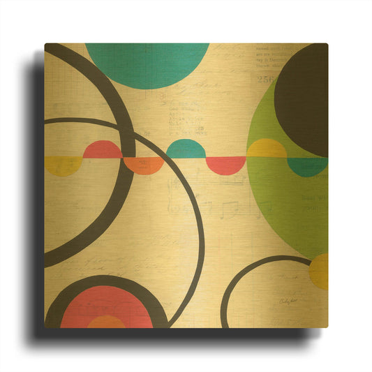 'Roundabout II' By Courtney Prahl Gold Metal Wall Art