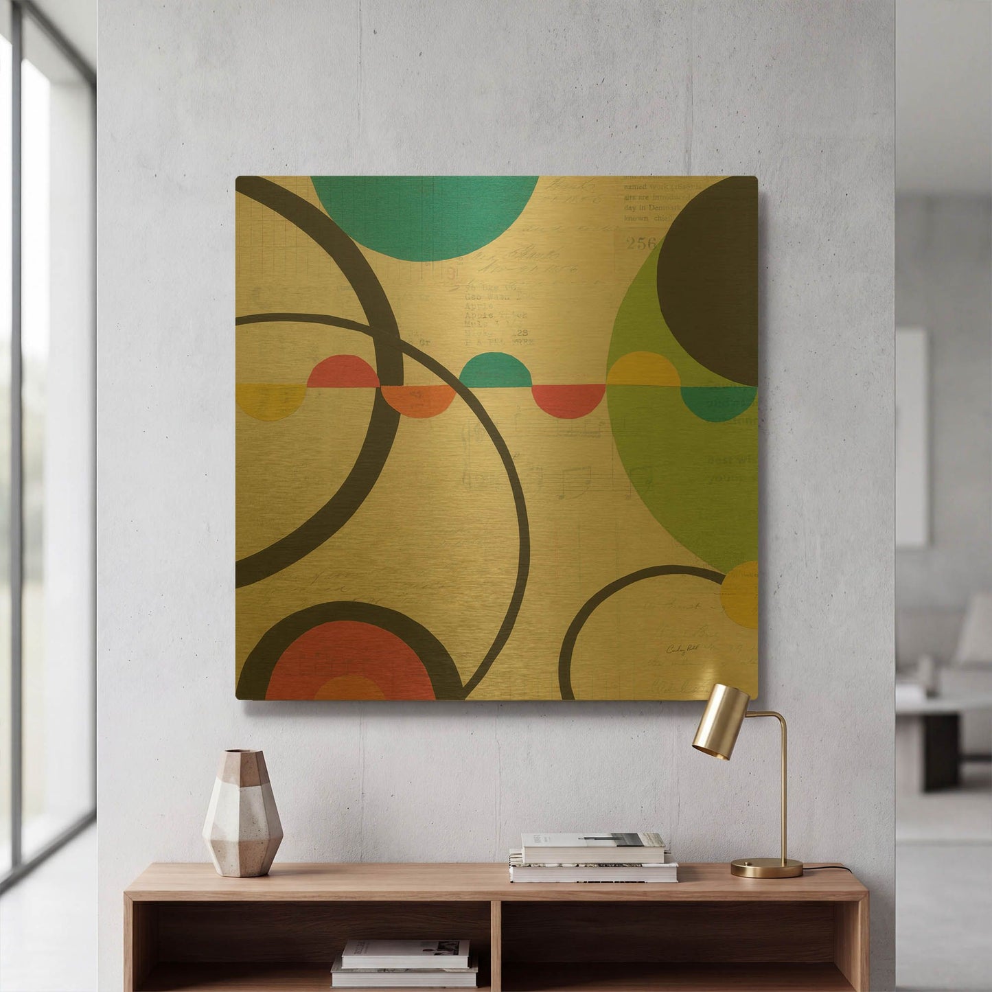 'Roundabout II' By Courtney Prahl Gold Metal Wall Art