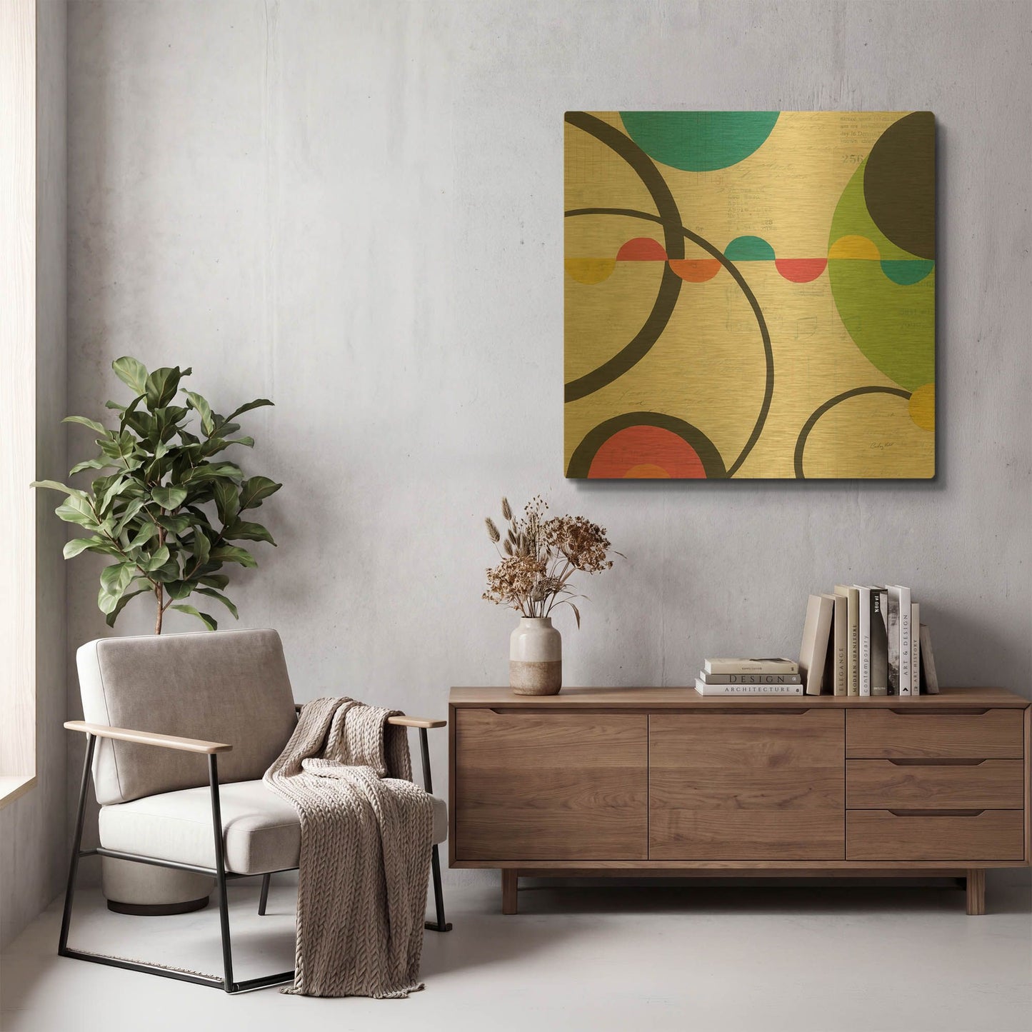 'Roundabout II' By Courtney Prahl Gold Metal Wall Art