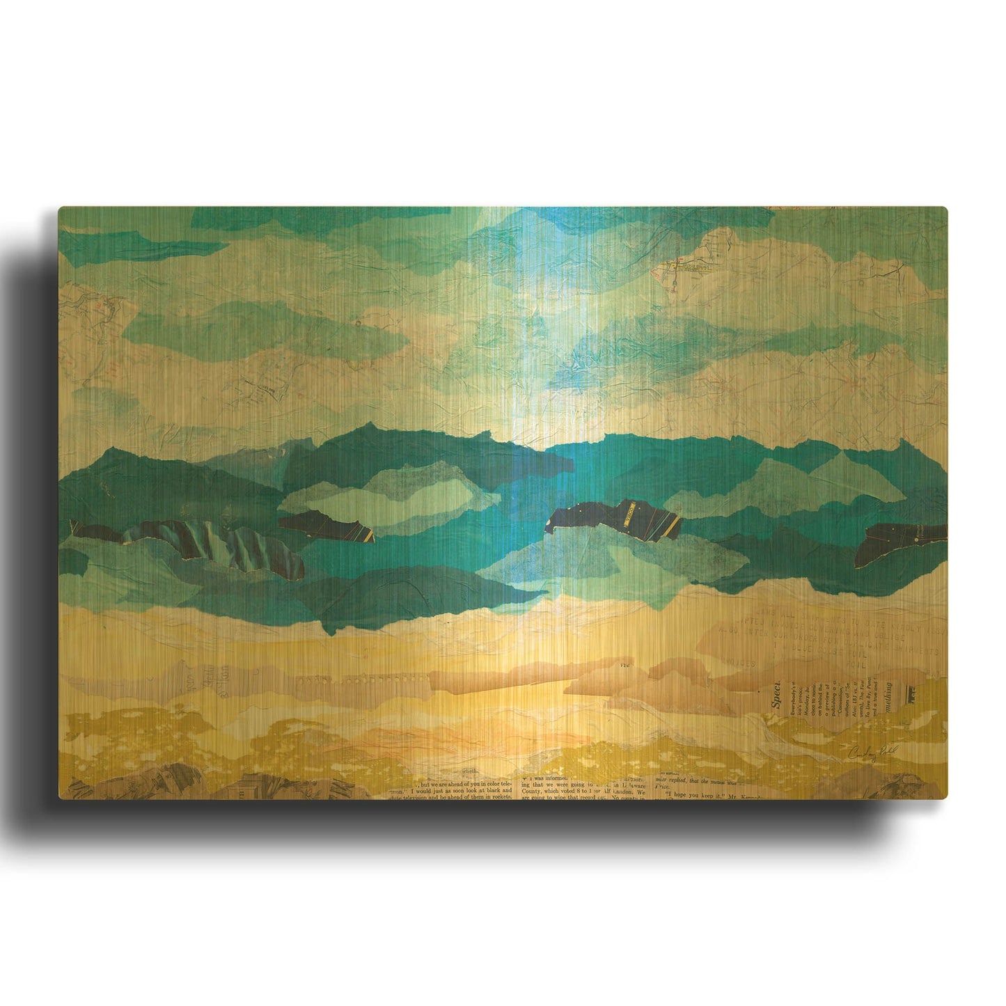 'Abstract Coastal I' By Courtney Prahl Gold Metal Wall Art