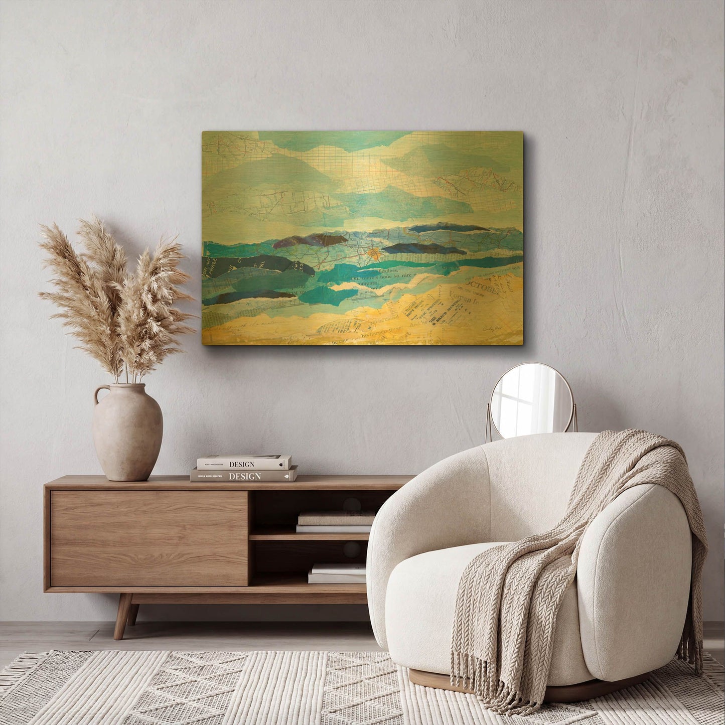 'Abstract Coastal II' By Courtney Prahl Gold Metal Wall Art