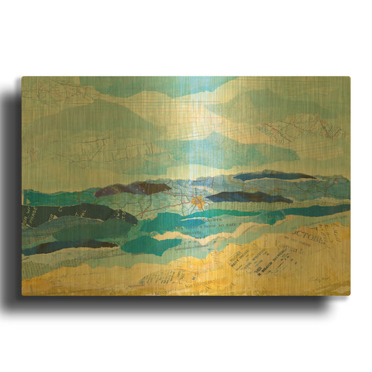 'Abstract Coastal II' By Courtney Prahl Gold Metal Wall Art
