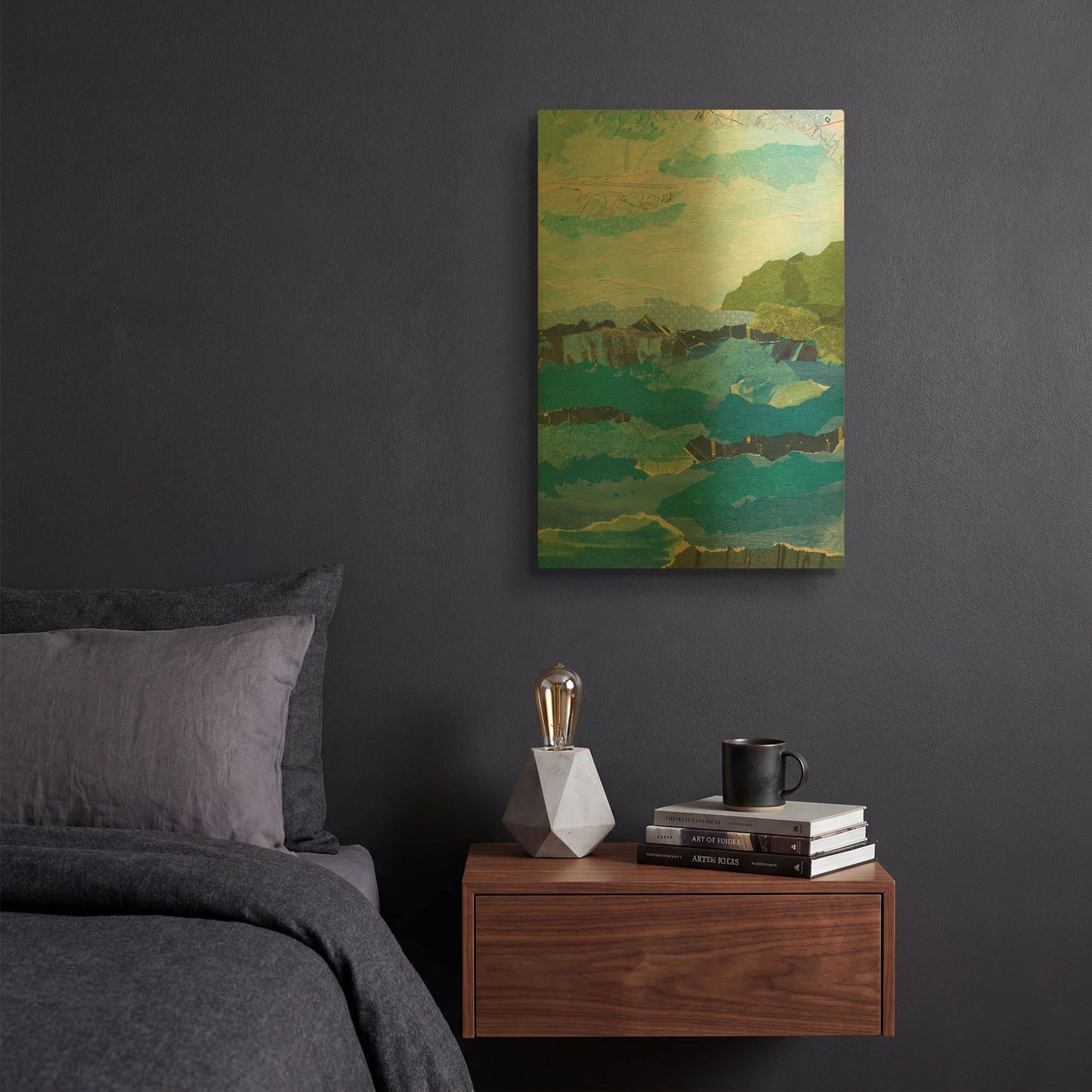 'Abstract Coastal IV' By Courtney Prahl Gold Metal Wall Art
