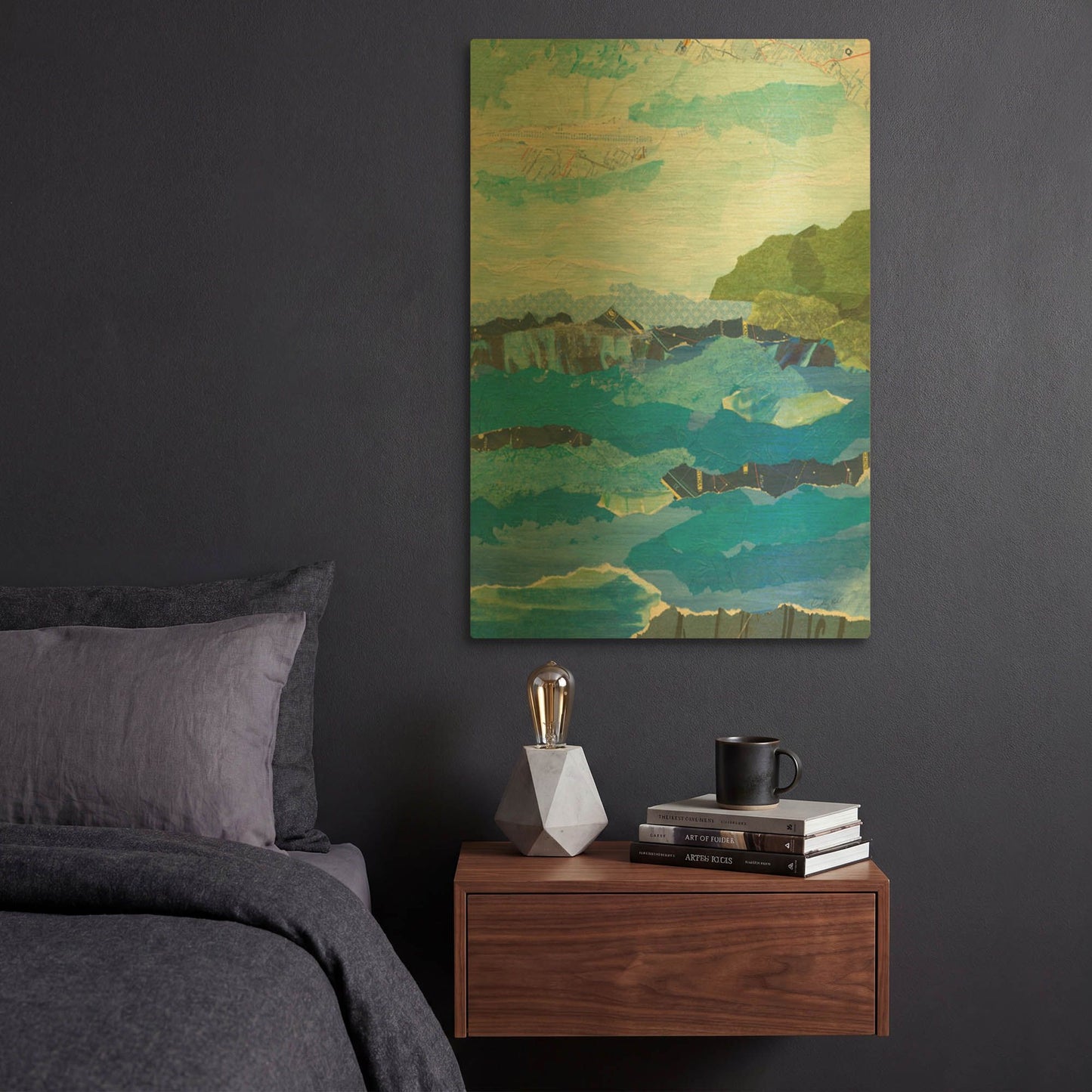 'Abstract Coastal IV' By Courtney Prahl Gold Metal Wall Art