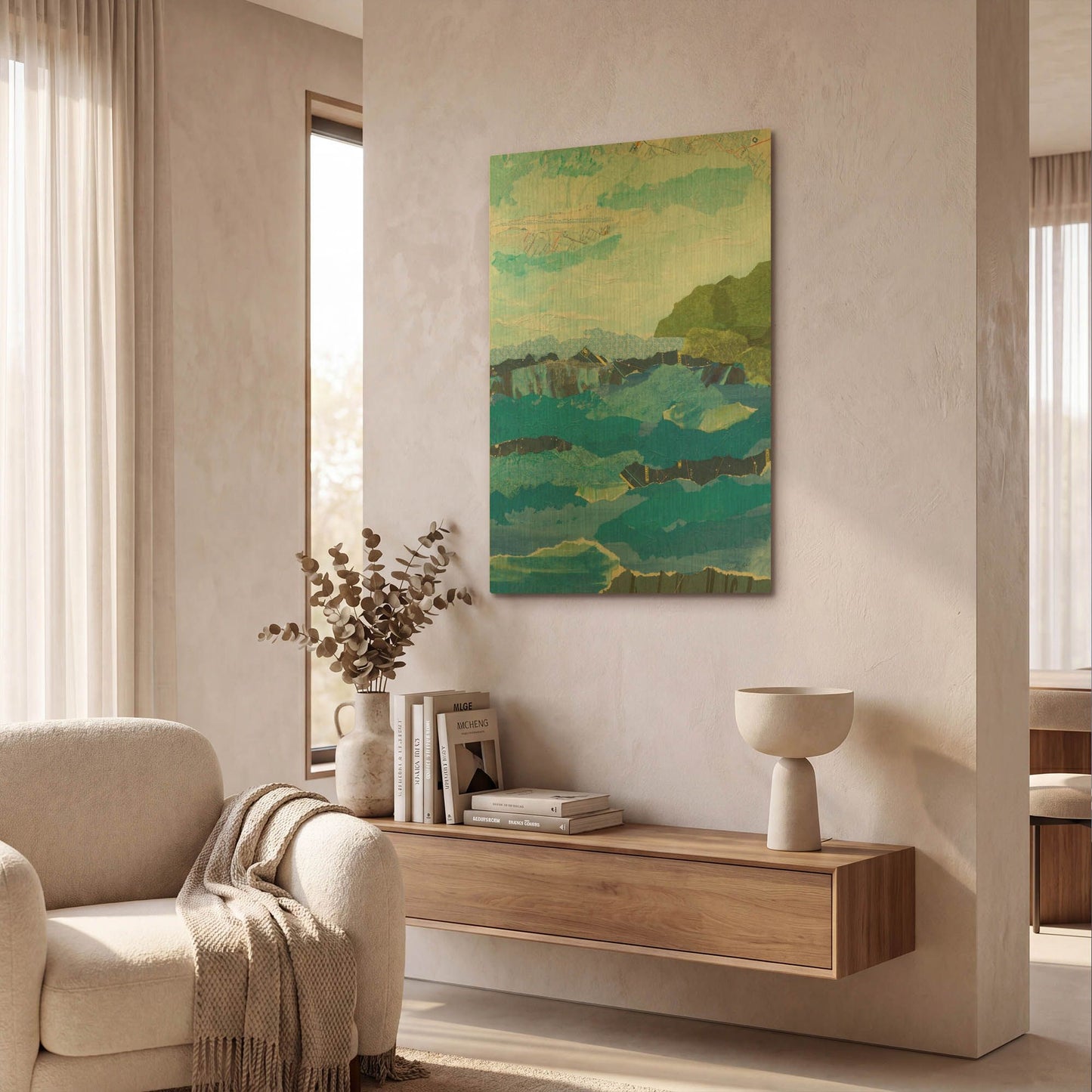 'Abstract Coastal IV' By Courtney Prahl Gold Metal Wall Art