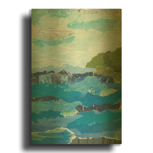 'Abstract Coastal IV' By Courtney Prahl Gold Metal Wall Art