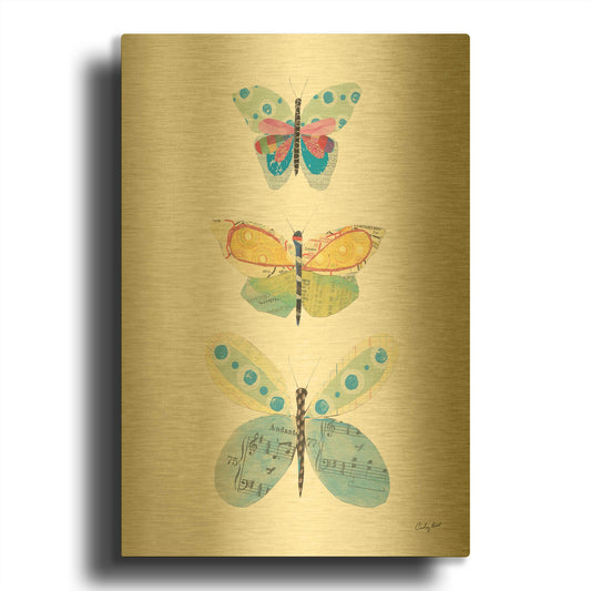 'Butterfly Charts IV' By Courtney Prahl Gold Metal Wall Art