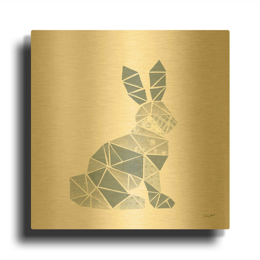 'Geometric Animal III' By Courtney Prahl Gold Metal Wall Art