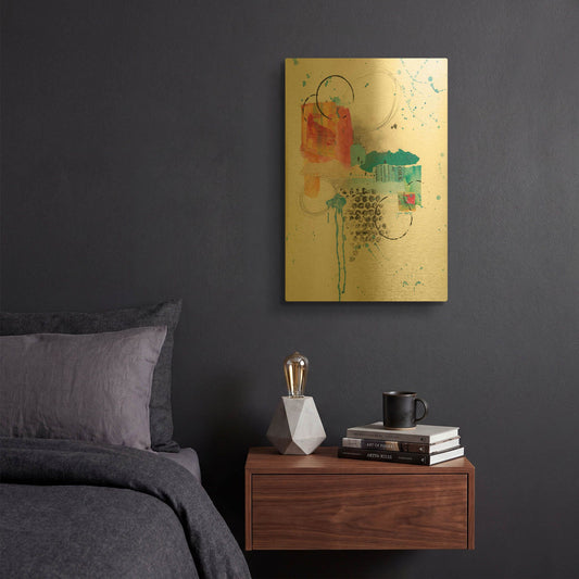 'Abstract Skyline I' By Courtney Prahl Gold Metal Wall Art
