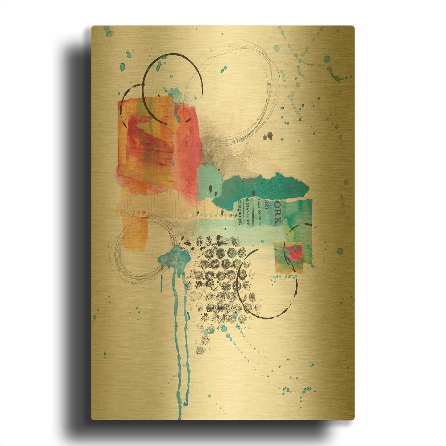 'Abstract Skyline I' By Courtney Prahl Gold Metal Wall Art