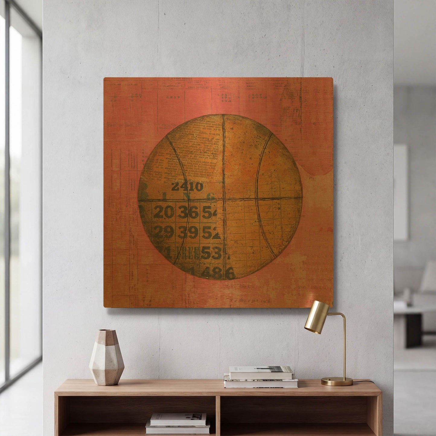 'Play Ball IV Bright' By Courtney Prahl Gold Metal Wall Art