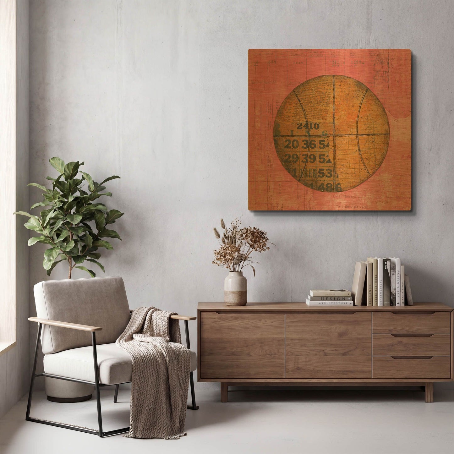 'Play Ball IV Bright' By Courtney Prahl Gold Metal Wall Art