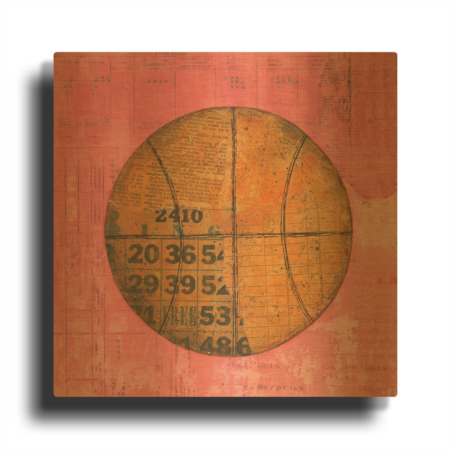 'Play Ball IV Bright' By Courtney Prahl Gold Metal Wall Art