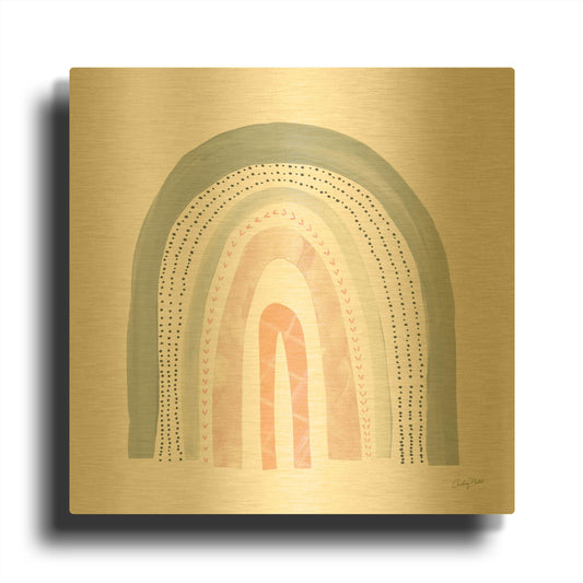 'Boho Rainbow I' By Courtney Prahl Gold Metal Wall Art