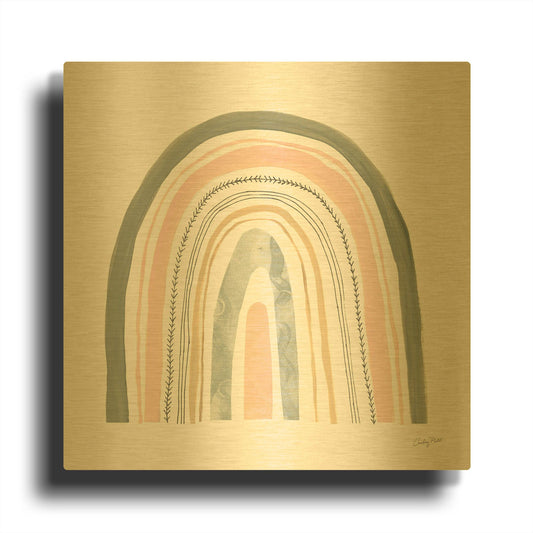 'Boho Rainbow II' By Courtney Prahl Gold Metal Wall Art