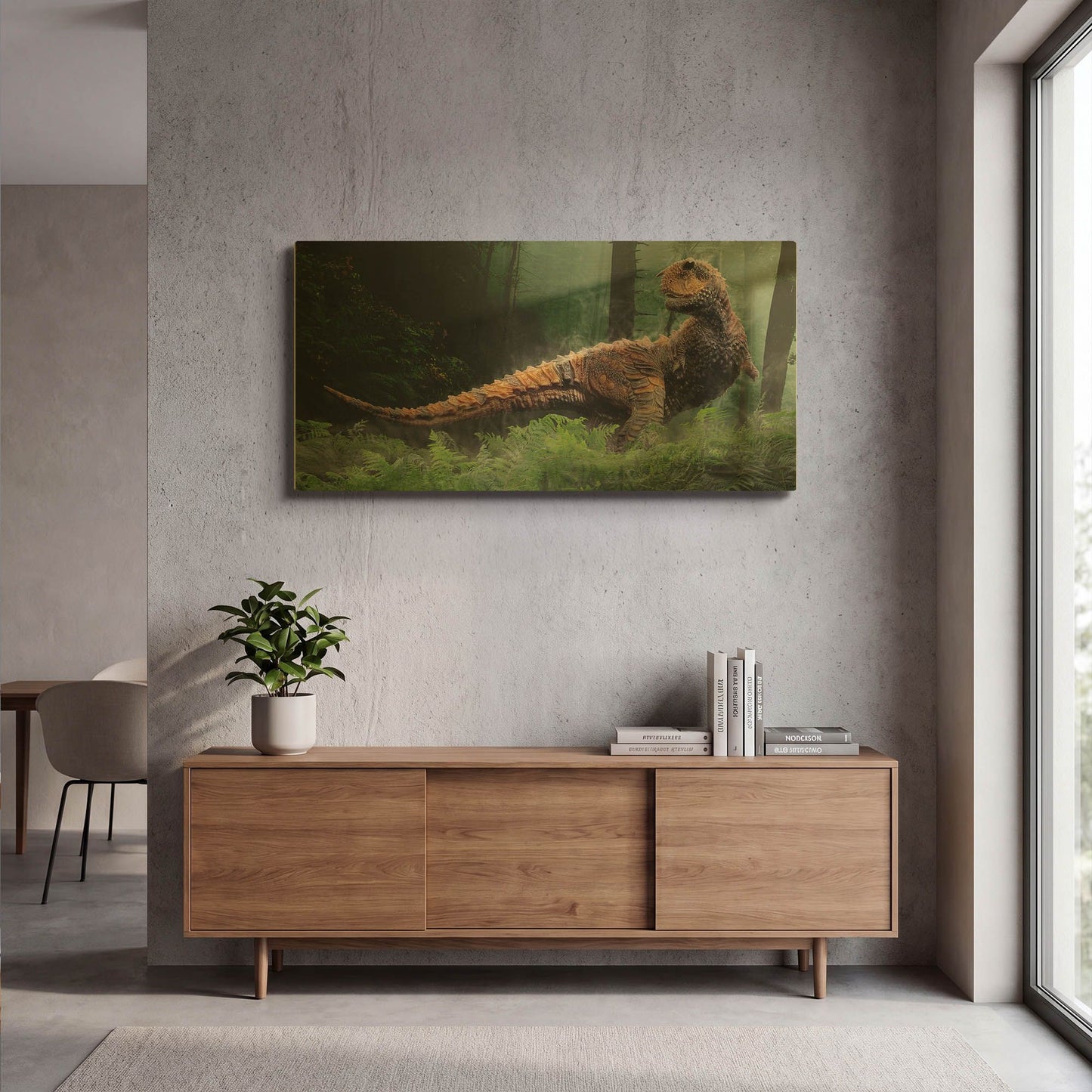 'Carnotaurus' By Damir Martin Gold Metal Wall Art