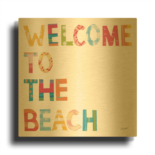'Sea Sand Sun III' By Courtney Prahl Gold Metal Wall Art