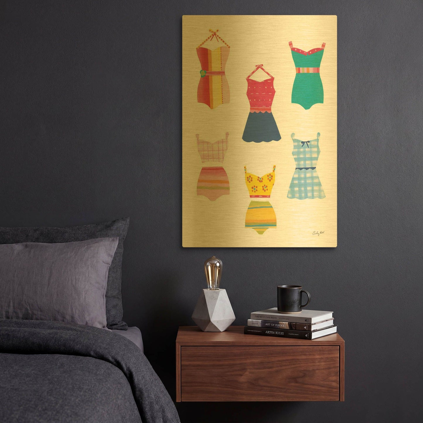 'Sea Sand Sun V' By Courtney Prahl Gold Metal Wall Art