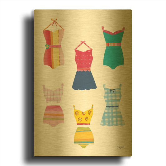 'Sea Sand Sun V' By Courtney Prahl Gold Metal Wall Art