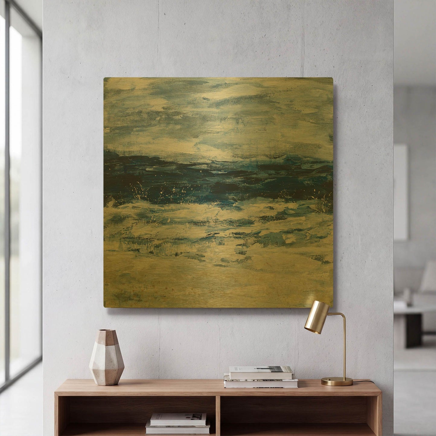 'Seaside Escape II' By Courtney Prahl Gold Metal Wall Art