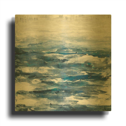 'Seaside Escape III' By Courtney Prahl Gold Metal Wall Art