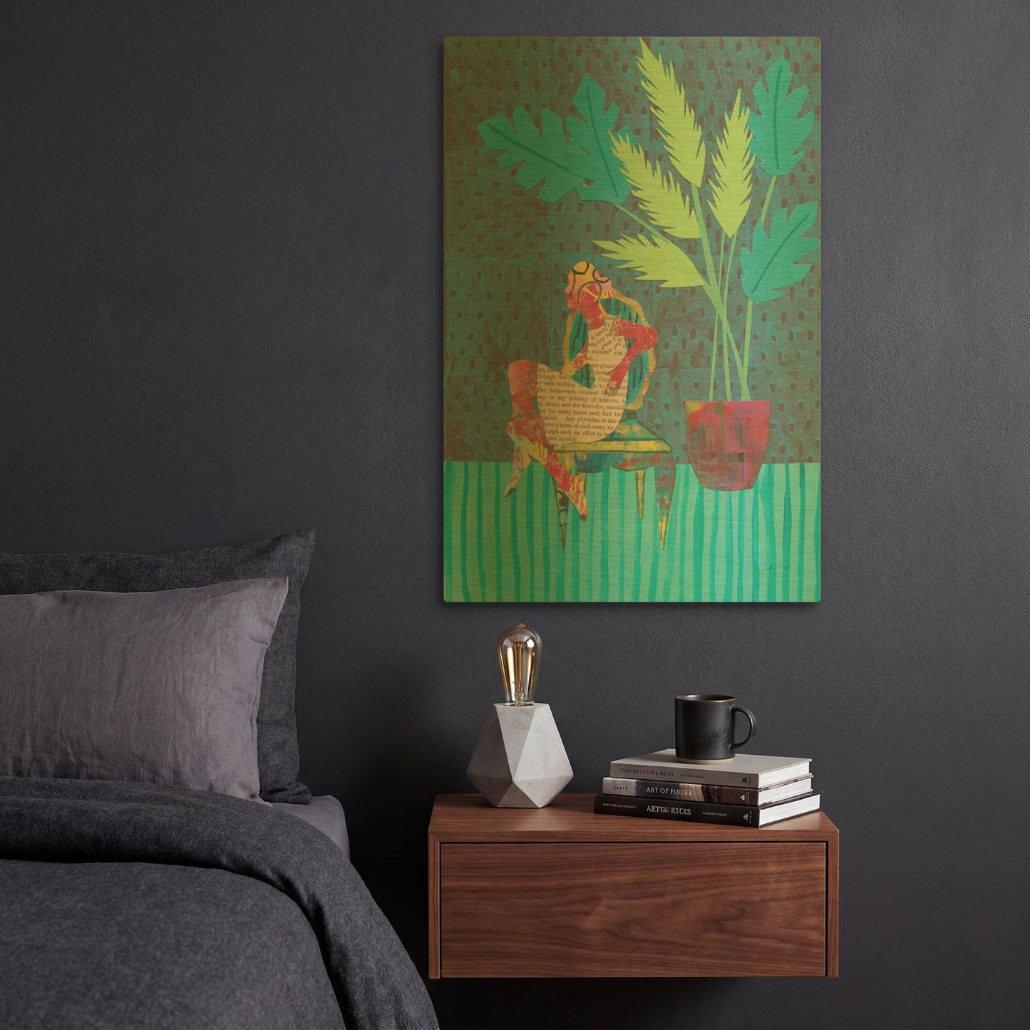 'Home Oasis' By Courtney Prahl Gold Metal Wall Art