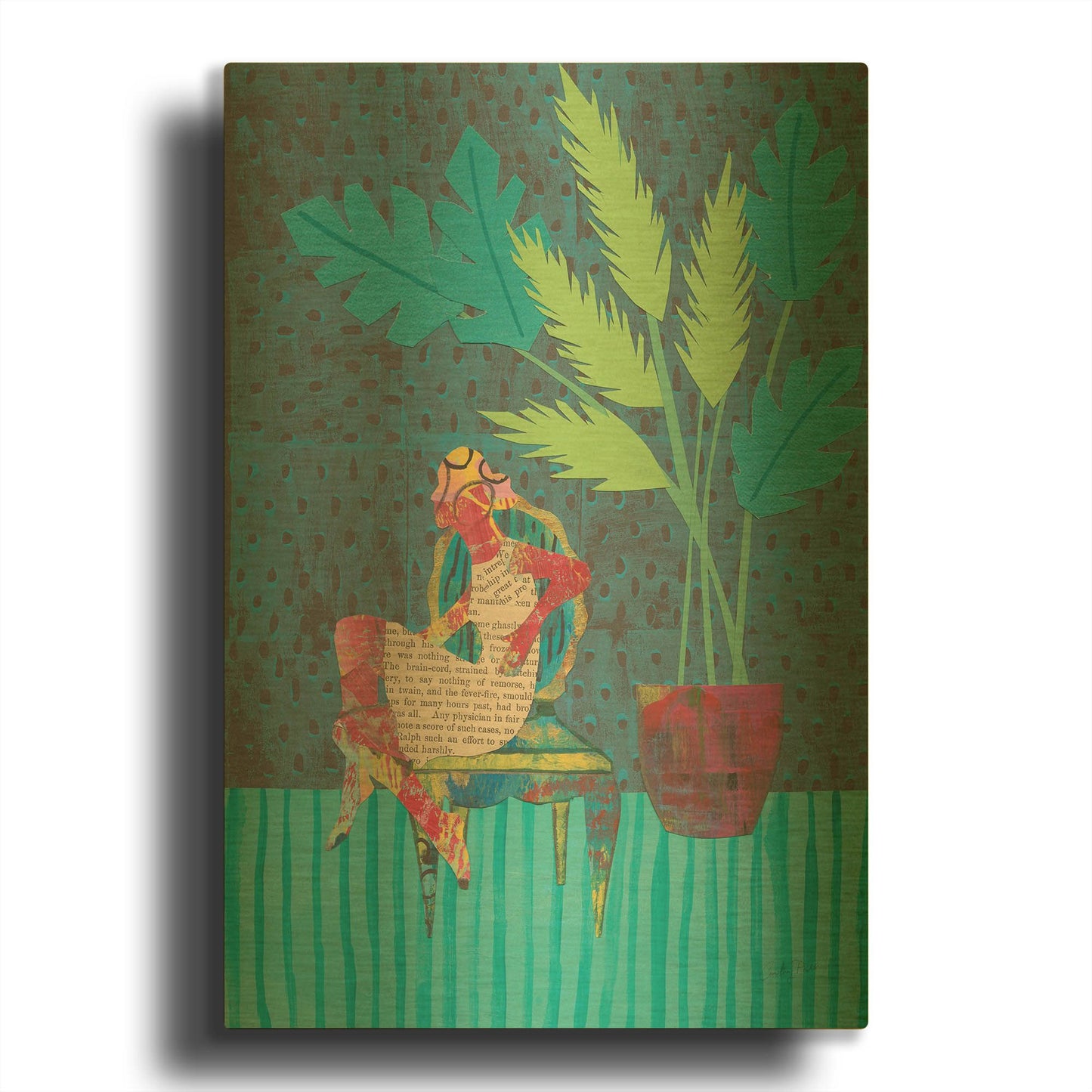 'Home Oasis' By Courtney Prahl Gold Metal Wall Art