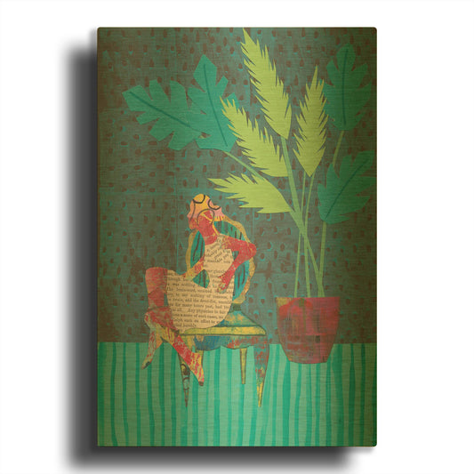 'Home Oasis' By Courtney Prahl Gold Metal Wall Art